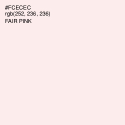 #FCECEC - Fair Pink Color Image